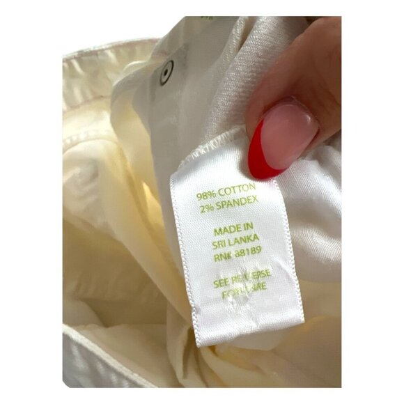 Lilly Pulitzer Vintage Designer White Low Rise Straight Fit Denim Jeans Size 8 - Picture 7 of 9